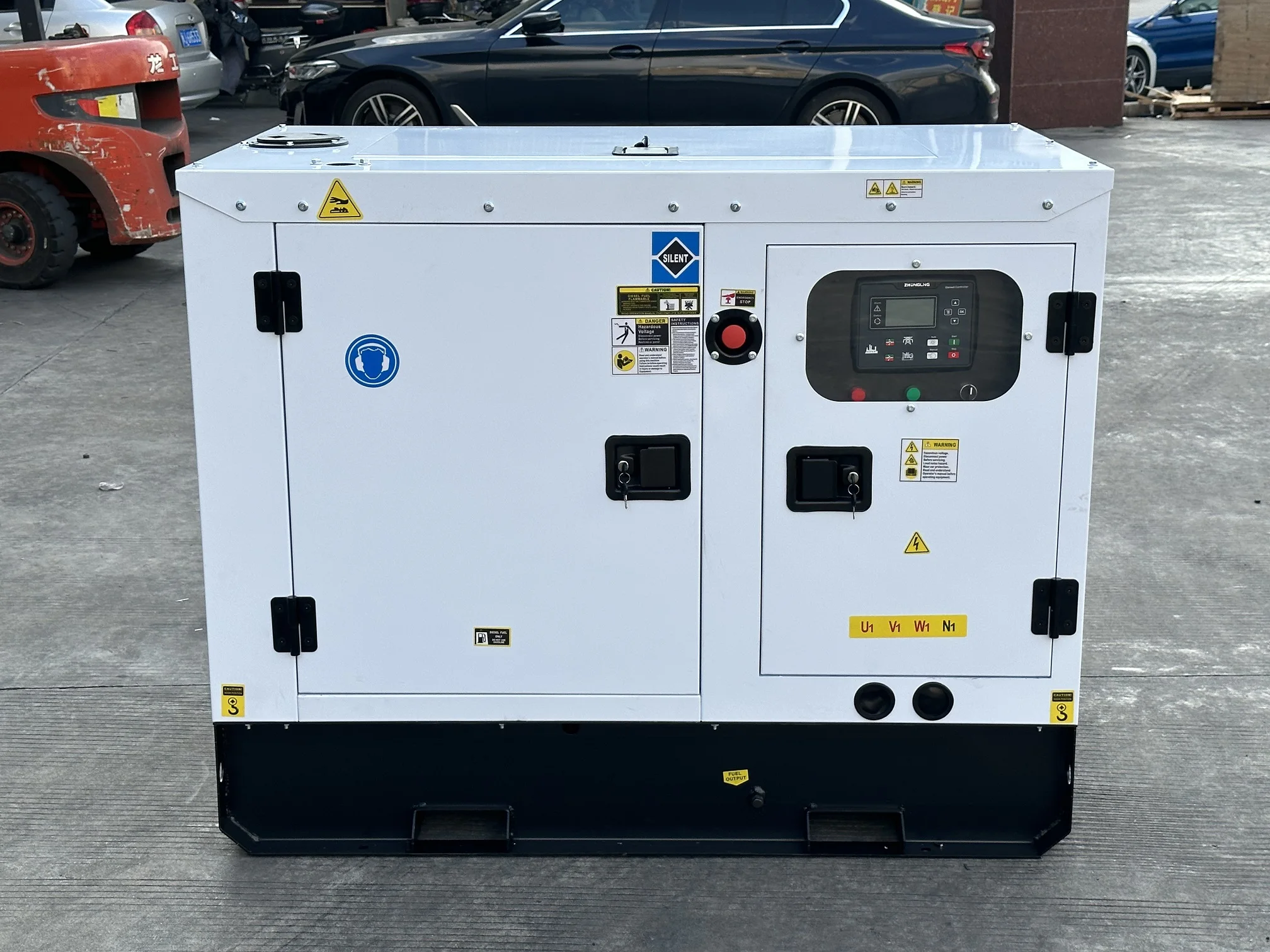 Guangdong Small Silent 30kw 37.5kva Open Frame Three Phase Diesel Generator Set On Portable Trailer