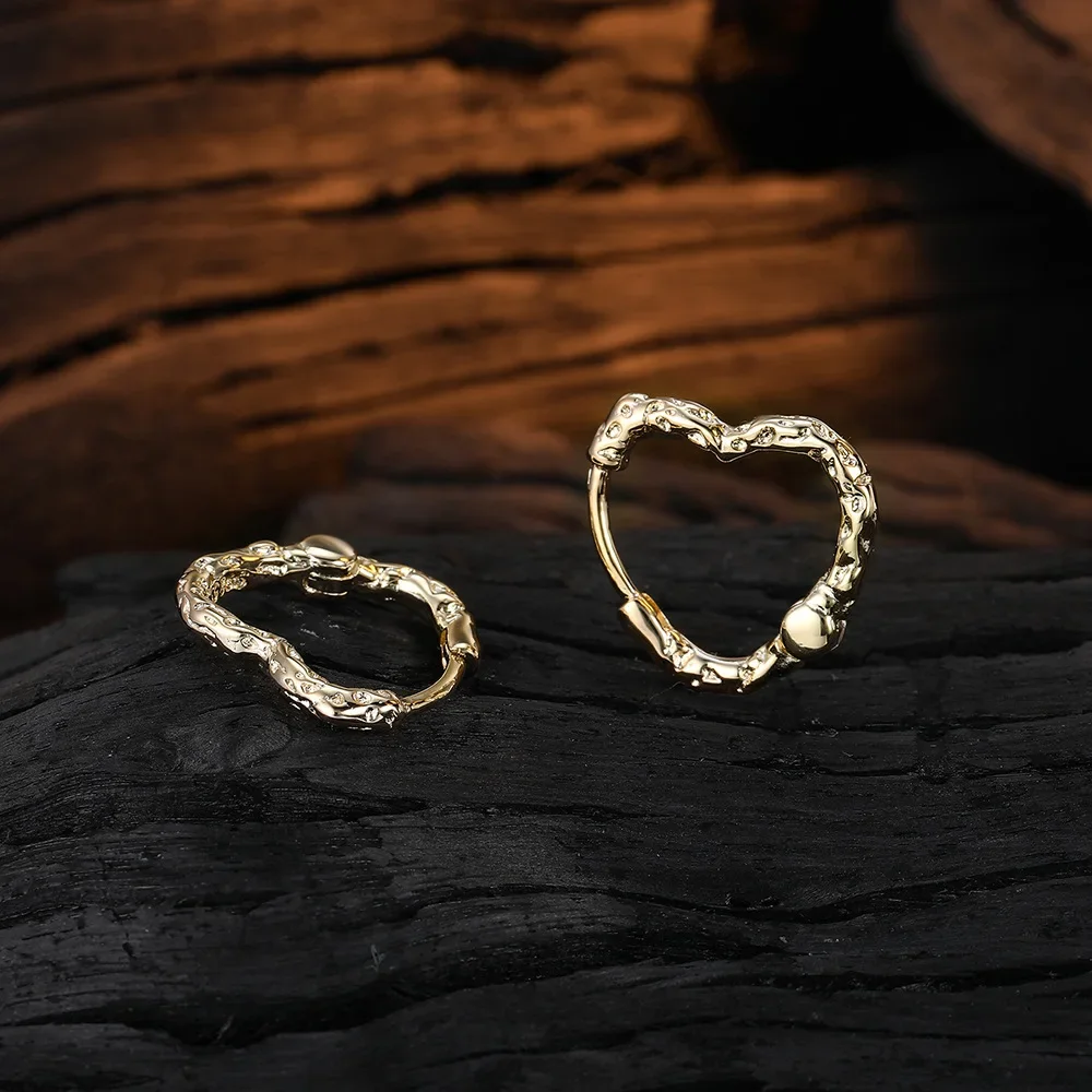 Pendientes de aro con forma de corazón de amor para mujer, de Plata de Ley 925, estilo coreano, joyería para fiesta y boda, regalo