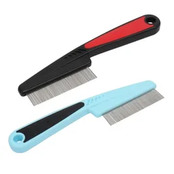 Pet Grooming Comb Durable Long-handled Pet Flea Comb for Dog Cat Grooming Easy Flea Removal Tooth Care Supplies