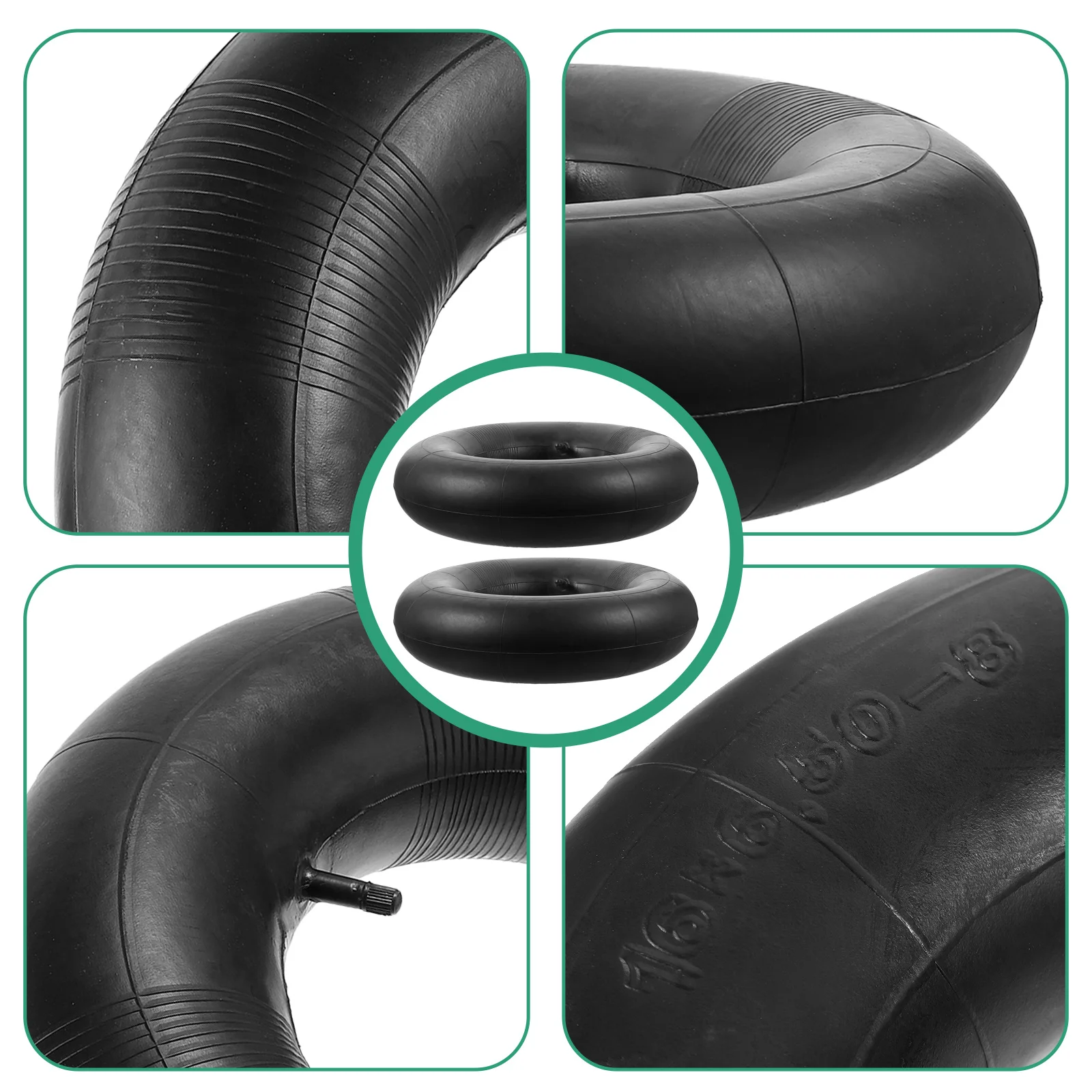 

2 pcs Thick Rubber Lawn Mower Tire Tubes 16 X 6.50-8 Inner Tubes Shock Absorption Wear Resistant For Tractor Hand Trucks