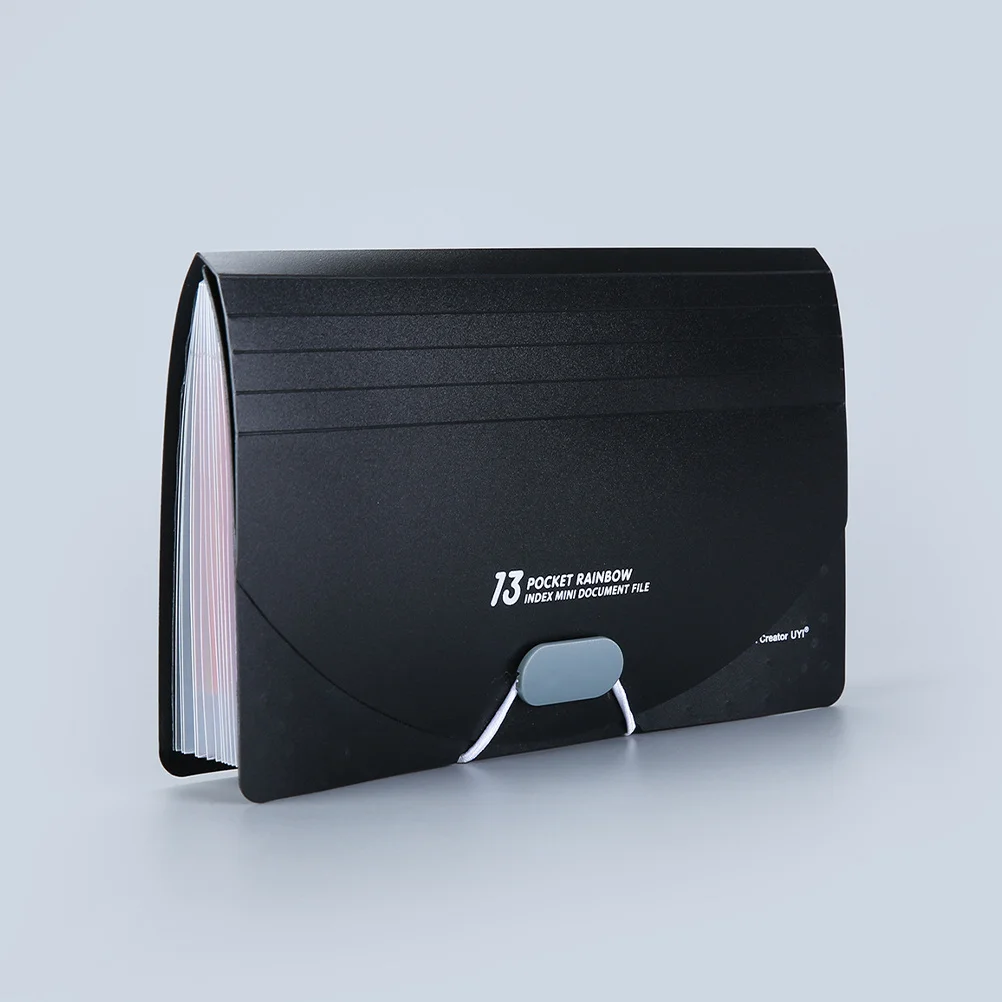 Porta ricevute A6 con chiusura laterale Cartella di file espandibile Mini organizer per fisarmonica Organizzatore di documenti portatile a 13 scomparti
