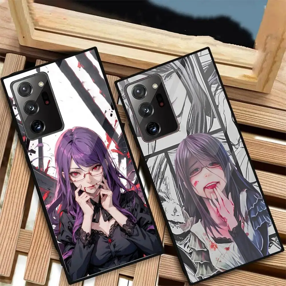 Anime T-Tokyo Ghoul R-Rize MAISTO Mouse Pad Glass Phone Case For Samsung Galaxy A15 A25 A35 A55 A14 A54 A13 A33 A16