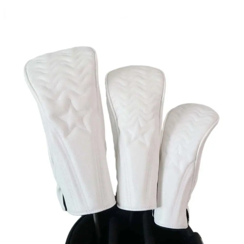 

PU Leather Golf Wood Cover Mallet Putter Dustfroof Golf Headcover Waterproof Hybrid Golf Club Protector Driver Fairway
