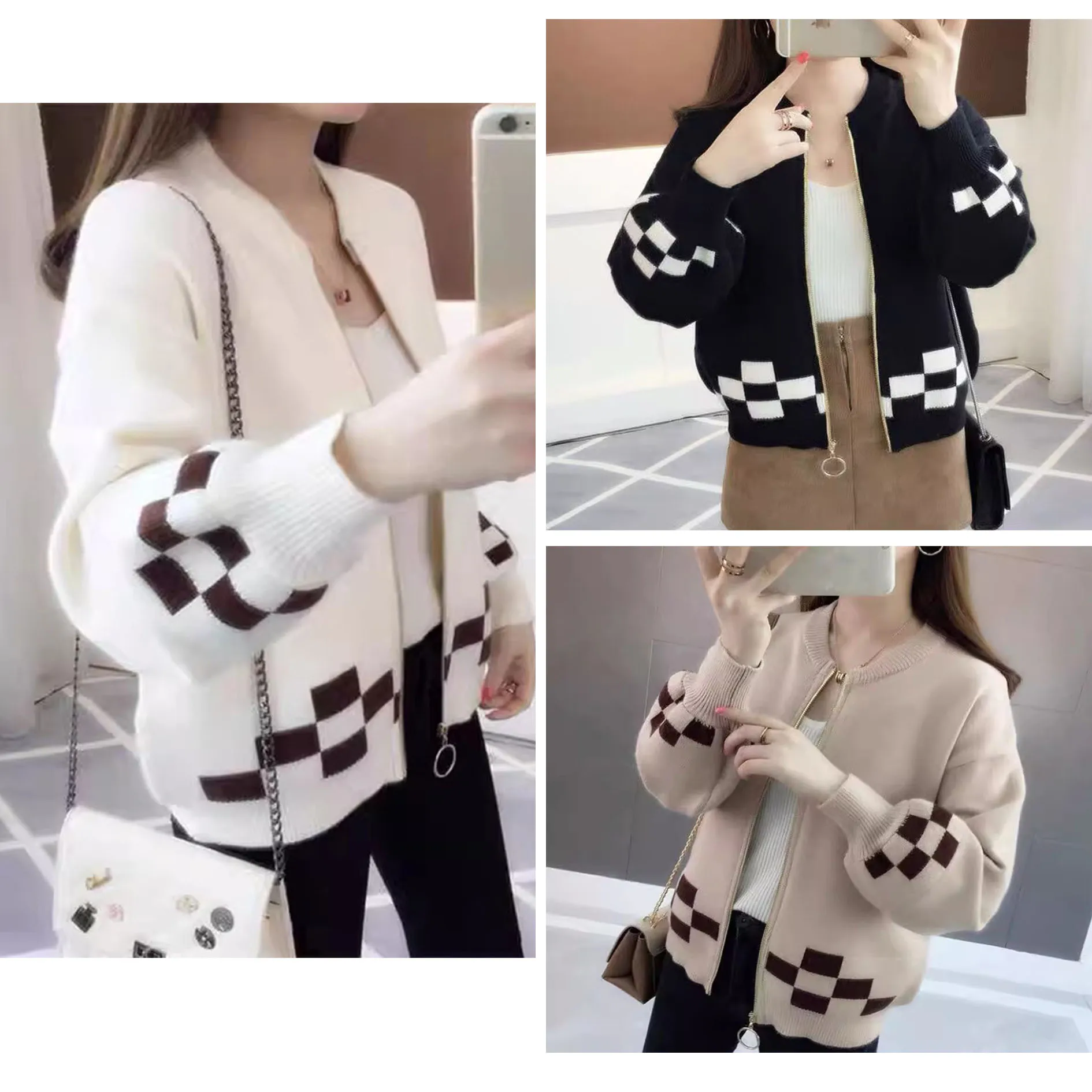 OHCLOTHING  The new spring autumn Rose embroidery S/L size women embroidered sweater long sleeve zipper cardigan coat F1761