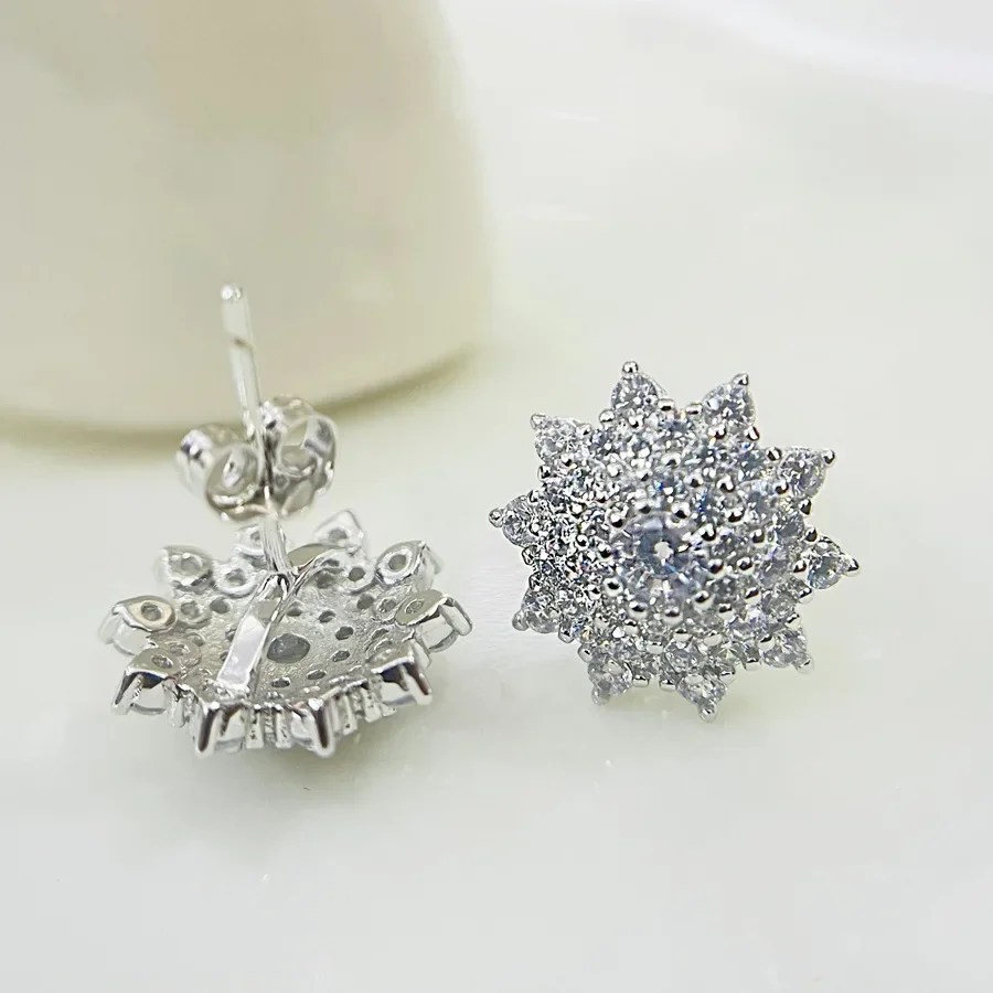 Genuíno s925 prata esterlina 2 quilates brinco de diamante para mulheres aros mujer orja origem diamante pedra preciosa brinco jóias