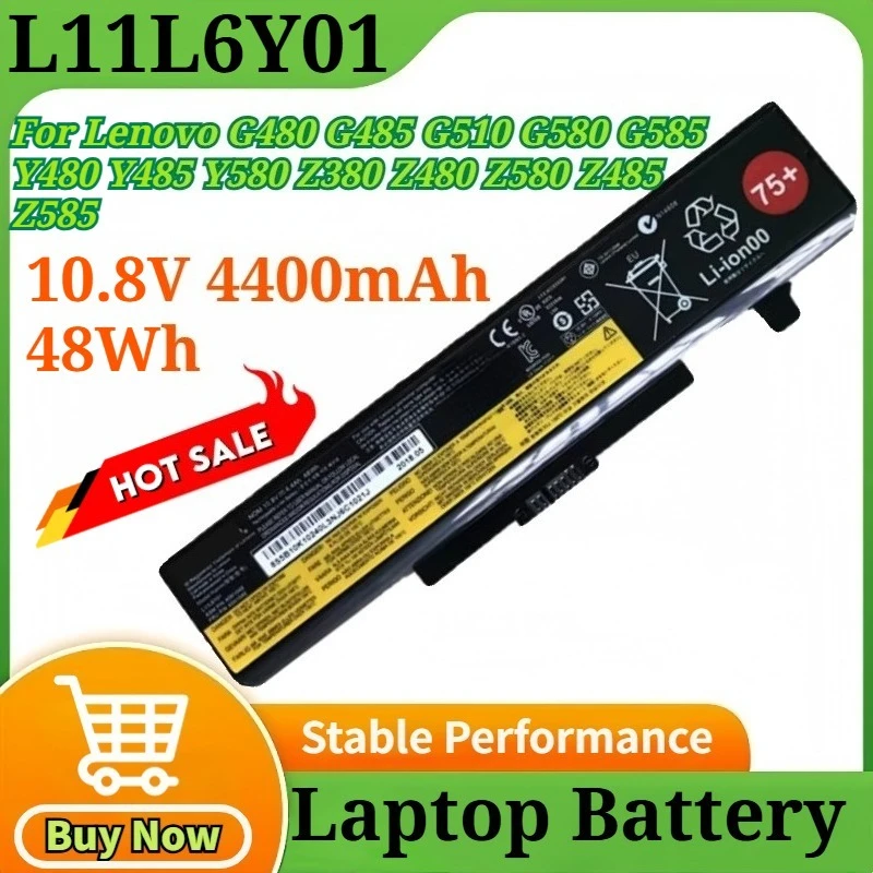 

Аккумулятор для ноутбуков Lenovo 10.8V 4400mAh 48Wh L11L6Y01 L11S6Y01 для моделей Y480 Y485 Y580 G480 G485 G510 G580 G585 Z380 Z480 Z580 Z485 Z585
