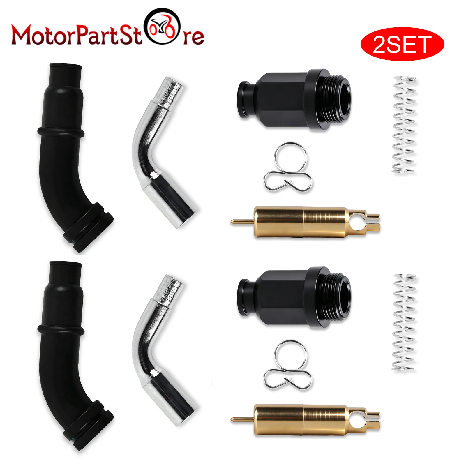 2 Sets Carburetor Plunger Choke Starter Valve Kit for Honda Rancher 350 TRX350 Foreman 450 TRX450 TRX450FM TRX450ES TRX 350 450