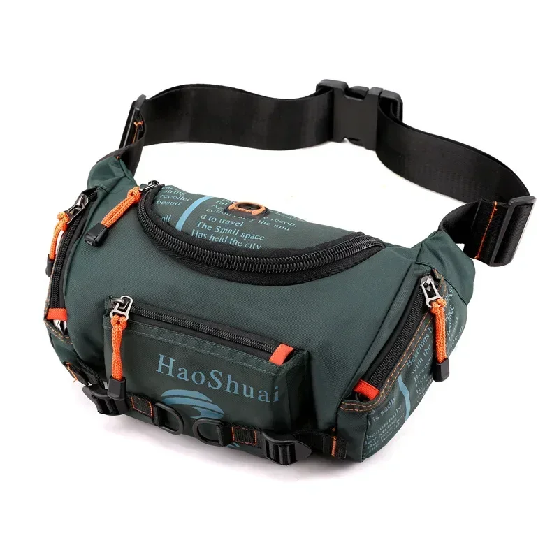 Waterproof Nylon Men Waist Pack Bum Sling Chest Bag Multi-purpose Travel  Male Shoulder Messenger Hip Belt Fanny Bags