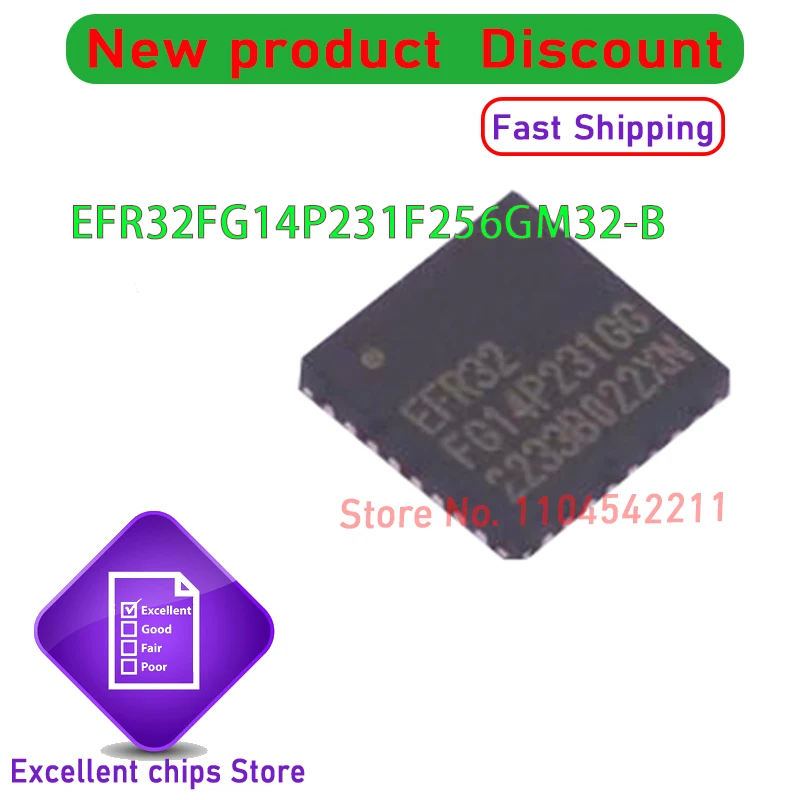 

5PCS~10PCS!! New original EFR32FG14P231F256GM32-B EFR32FG14P231F256GM EFR32FG14P231 QFN32 In Stock