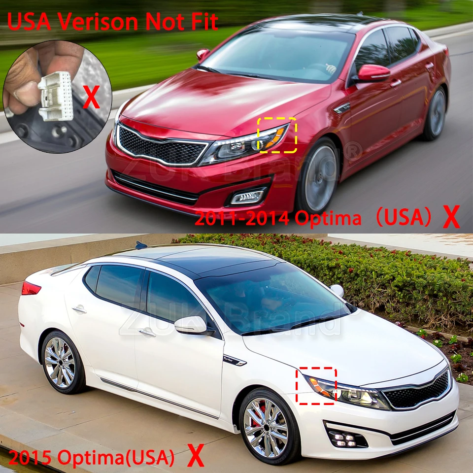 Unpainted Car Exterior Side Rearview Mirror Assy For KIA K5 Optima 2011-2015 8-PINS With Electric Folding Not For USA Version