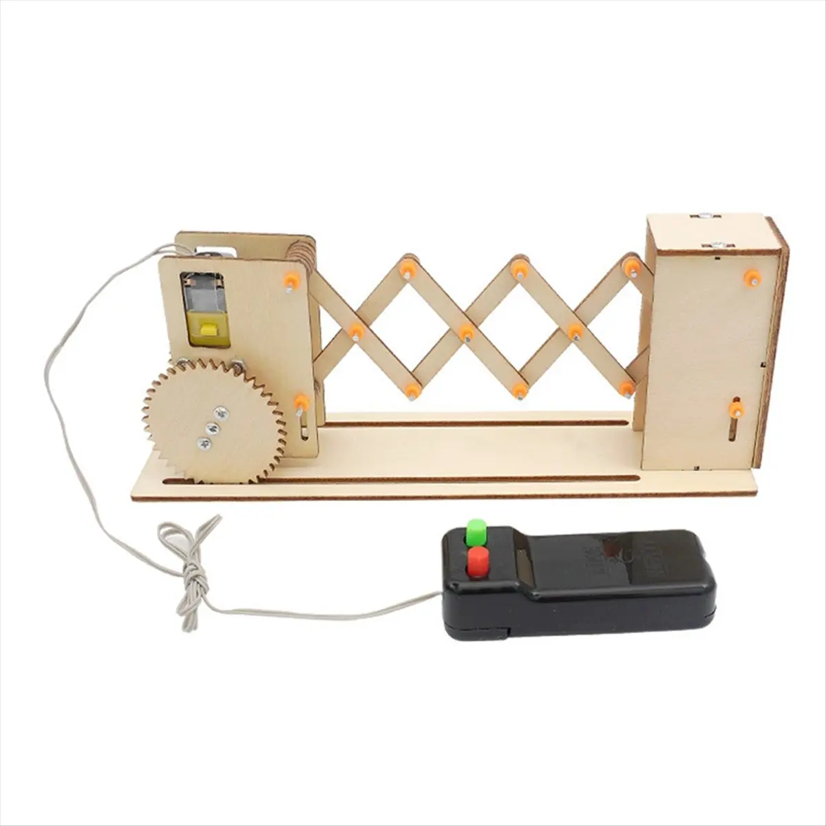 A14M DIY Electric Gateway Door Model Kit Science STEM Technologia Experimental Tool Kit Learning Wooden Puzzle Games