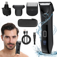 3-in-1 Body Trimmer&Shavers for Men Ball Shaver Dual-Head Trimmer&Foil Blades, Waterproof Groomer for Pubic Groin Electric Razor