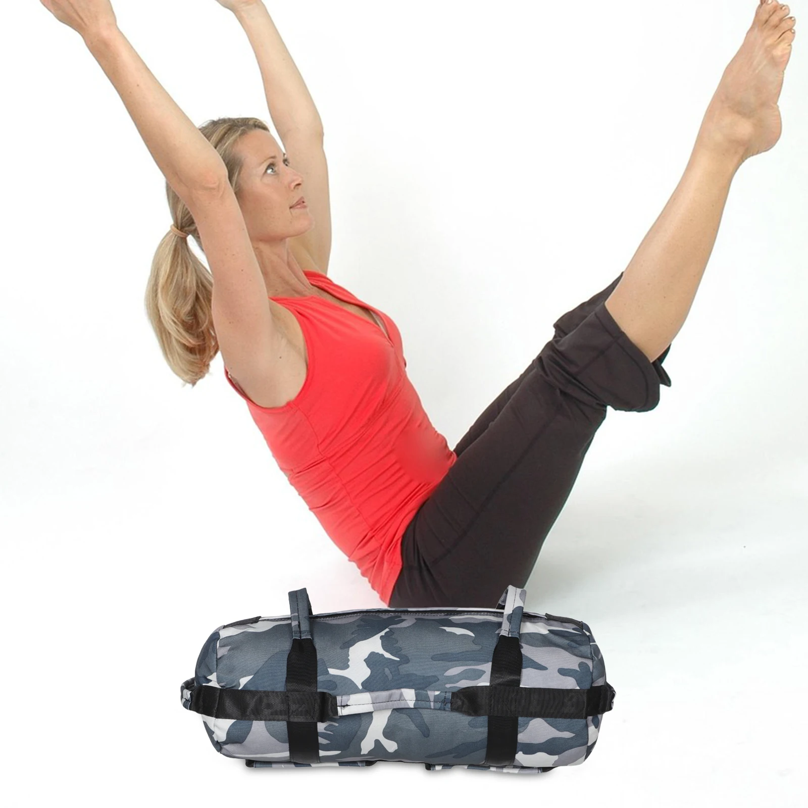 

1 set Camouflage Fitness Sandbag Heavy Duty Filling Weather Resistant Material Sports Training Exercise Yoga Weightlifting