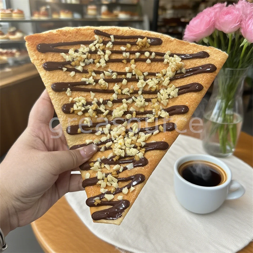 Paris Crepes Pistachio Matcha Sweet Delicious Food Model Pinecone Walnut Crushed Faux Display Dessert Shop Props 8.2in Cute Pvc