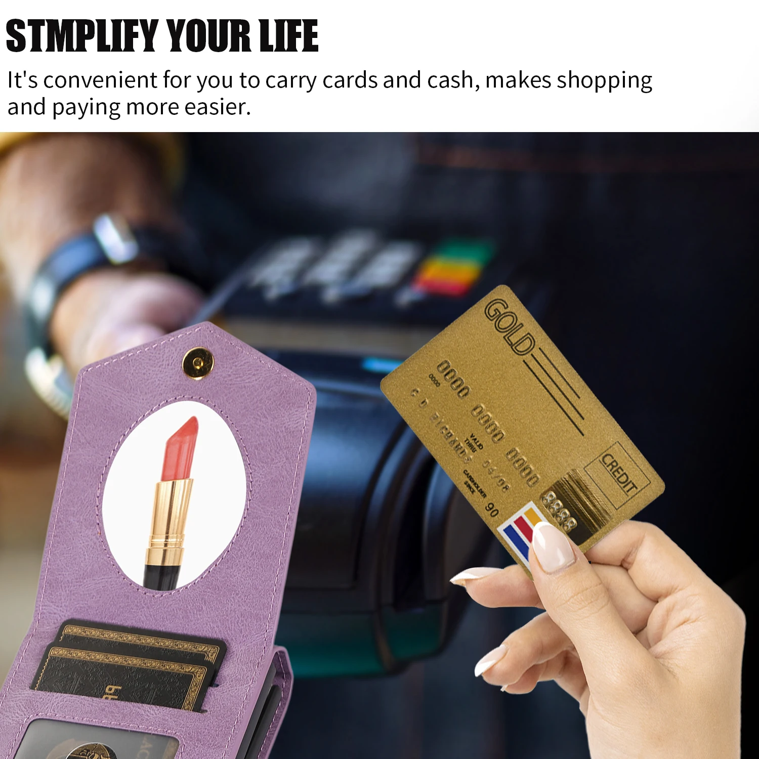 RFID Crossbody Leather Cards Solt Case For Samsung Galaxy Z Flip 5 4 5G Flip4 Flip3 Wallet Card Holder Purse Lanyard Strap Cover