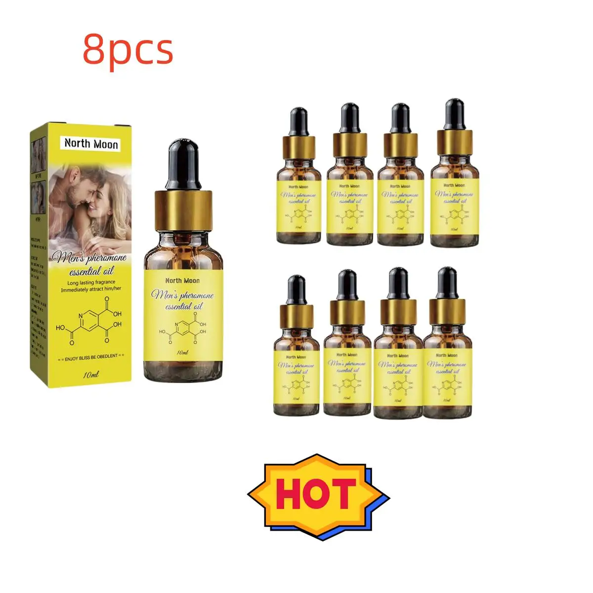 

8PCS Pheromone Infused Essential Oil 10ml Pheromone Oil For Men To Attract Women Unisex Fragrance Oil Pheromone Oil 10ml