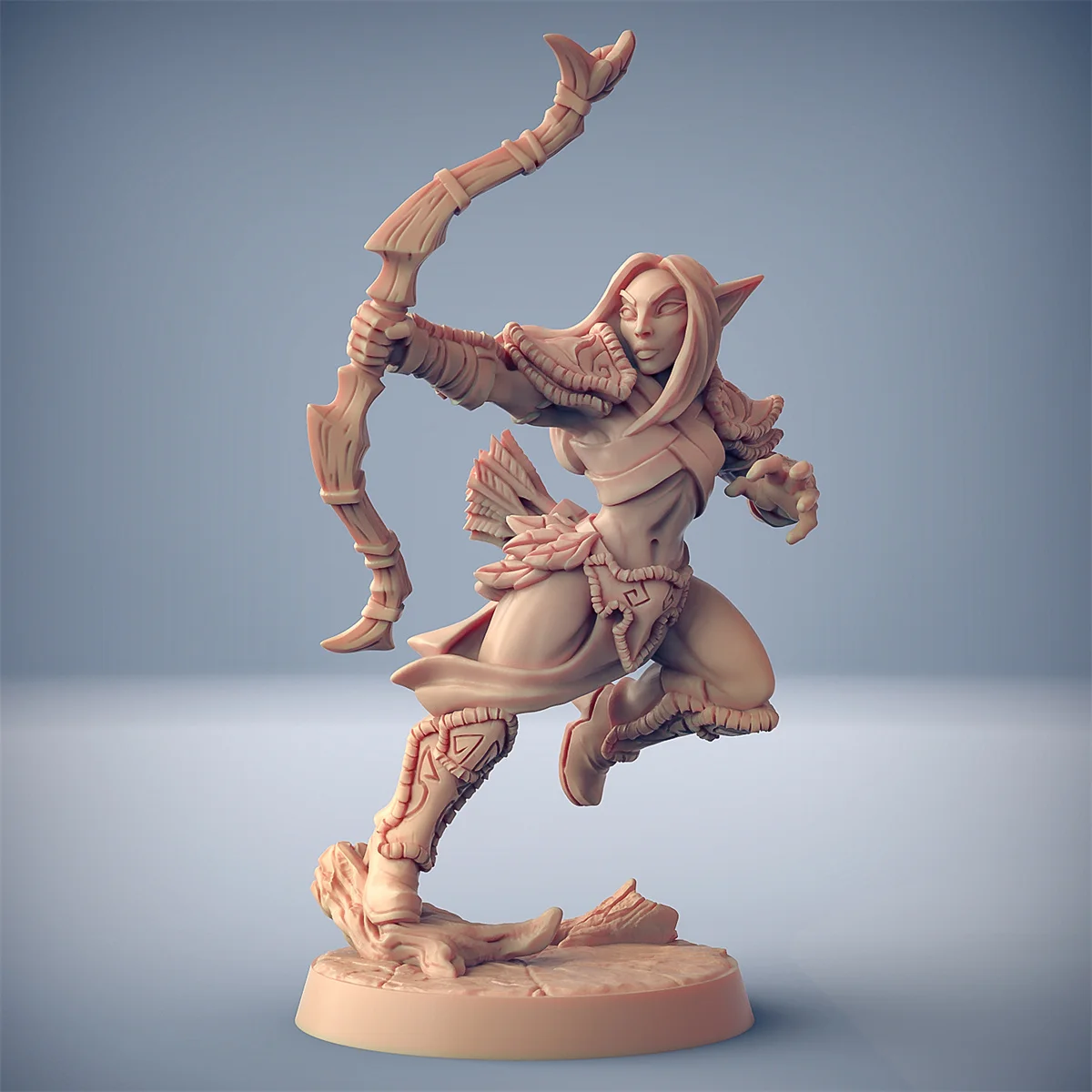 Modelos microscópicos de impresión 3D, modelo de Ajedrez de grupo Dnd Run, Druid Tree Spirit, Deer Spirit, Thief Warrior