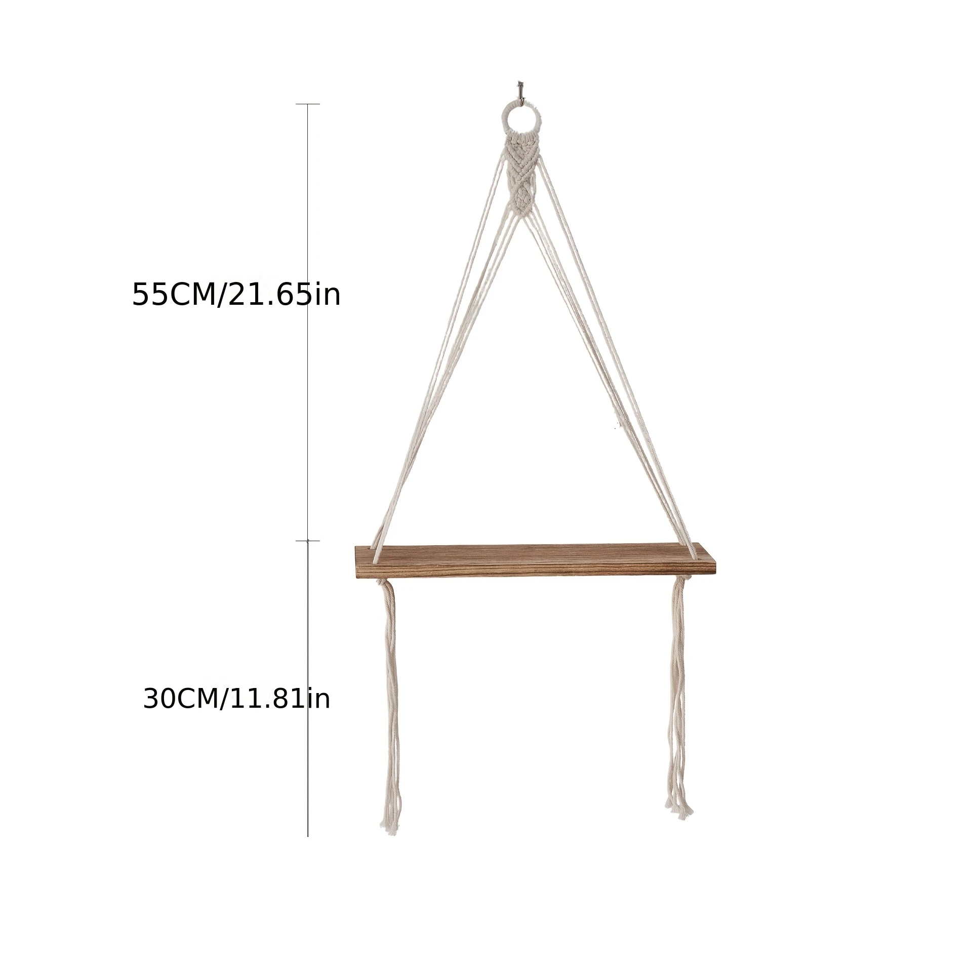 Bohemian handmade woven tapestry storage rack cotton rope wall hanging living room homestay