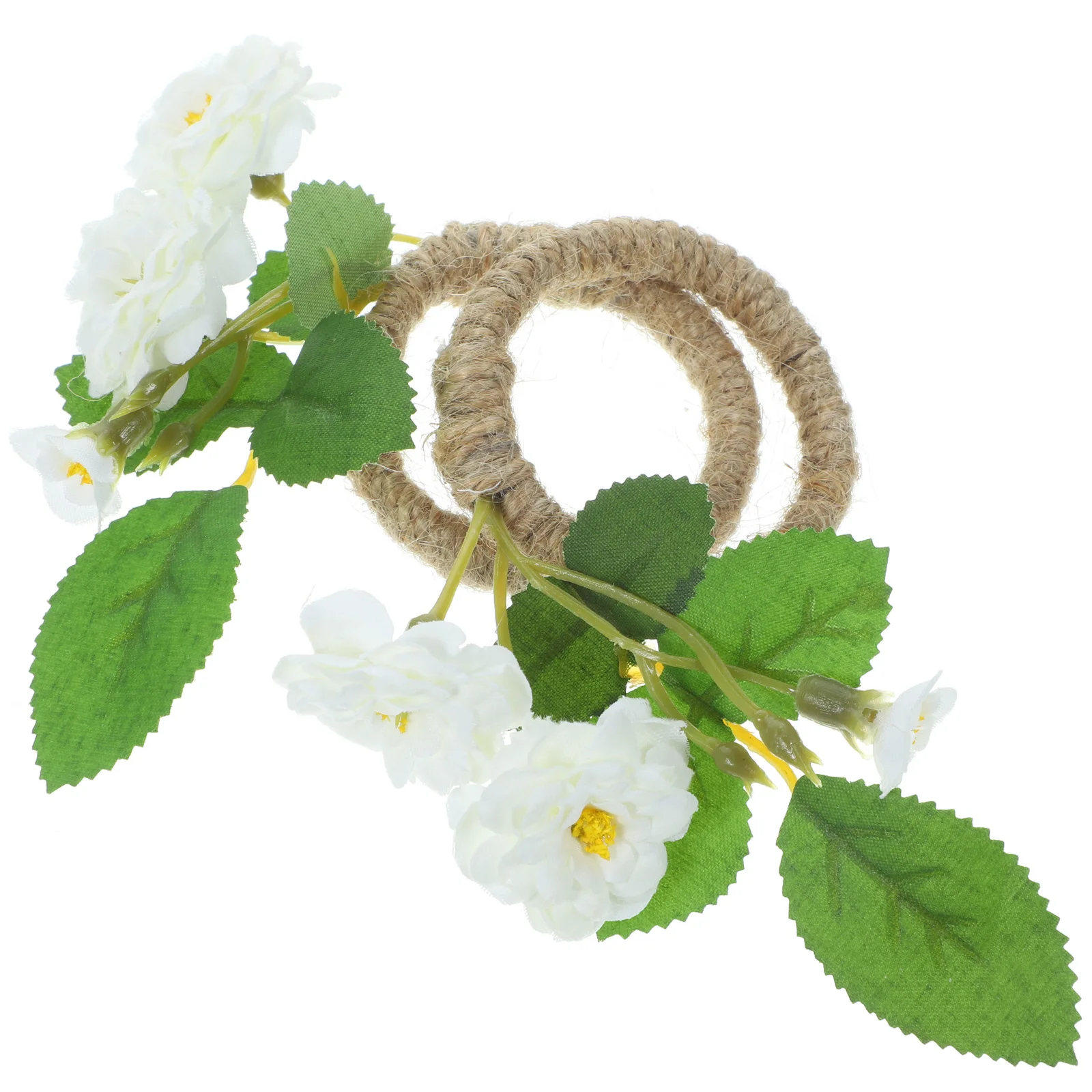 

2Pcs Napkin Forest Style Table Decor Simulated Flower Buckle Wedding Wedding Napkin Buckles Party Dinning Accessories