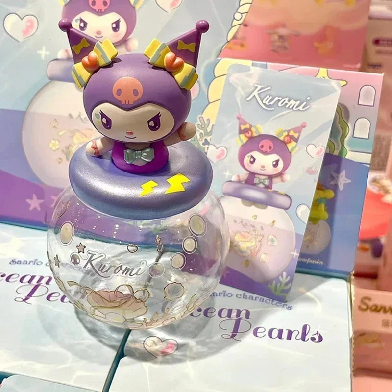 MINISO-Pot de rangement en perles d'océan, personnages Sanurgente, série boîte ennemi Kuromi ma mélodie, décoration de bureau mignonne, authentique, en stock