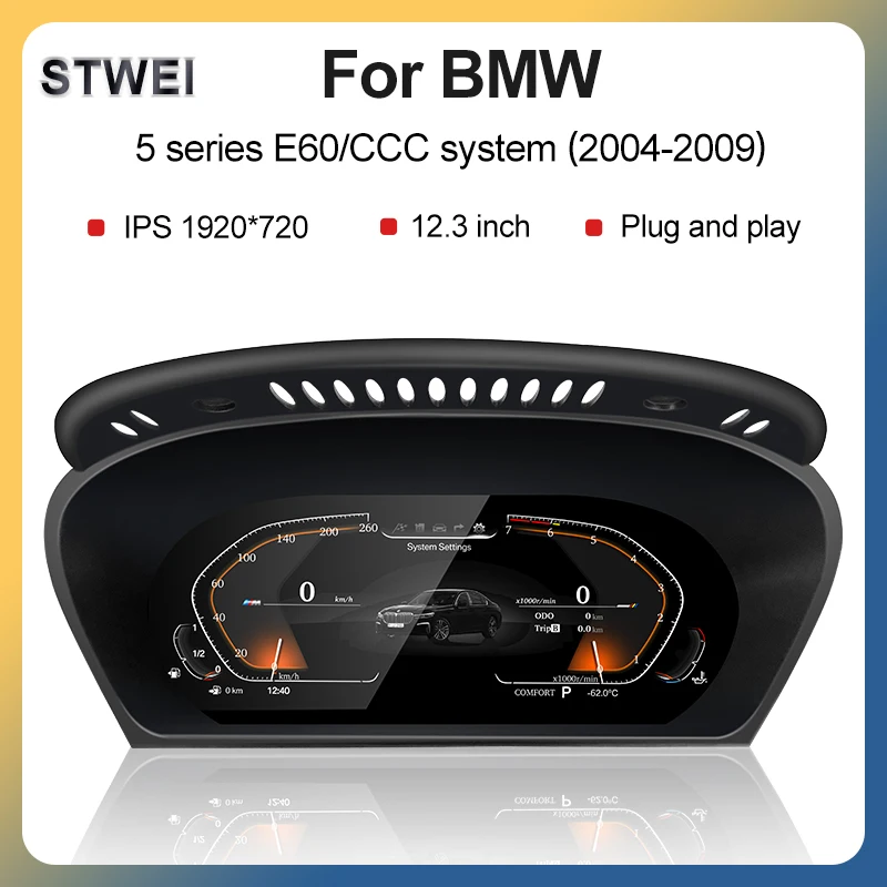 For BMW 5Series E60 Car LCD Dashboard Digital Cluster instrument 11