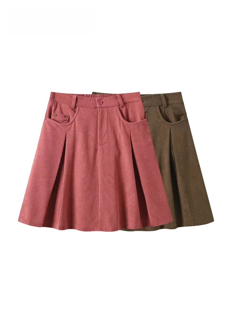 

High Waist A-Line Skirt for plus Size Women Fashionable Summer New Style Slimming Casual Stylish Skirts Trendy Polyester Fiber