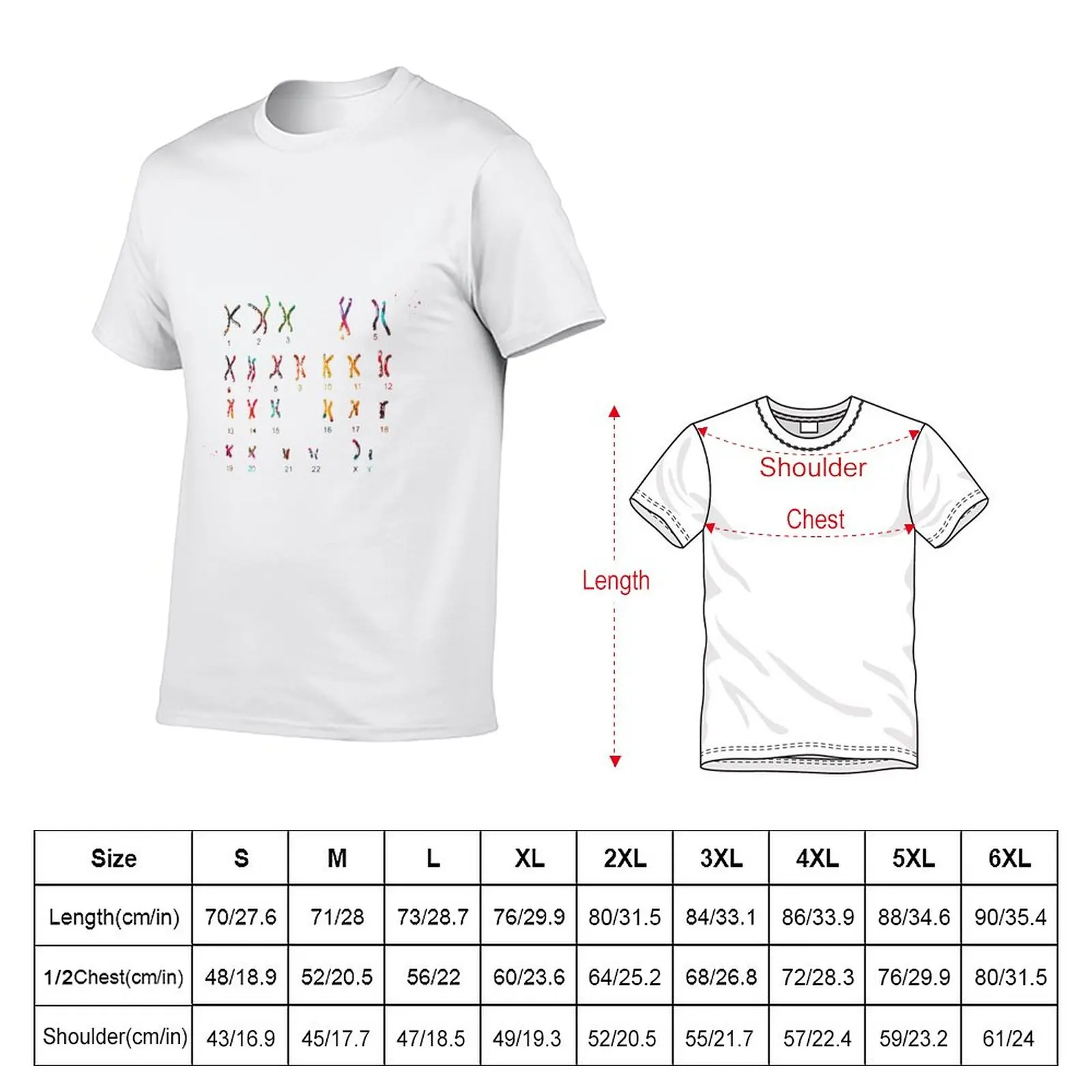 Male Chromosome idiogram T-Shirt customizeds anime clothes customs sweat shirts, men