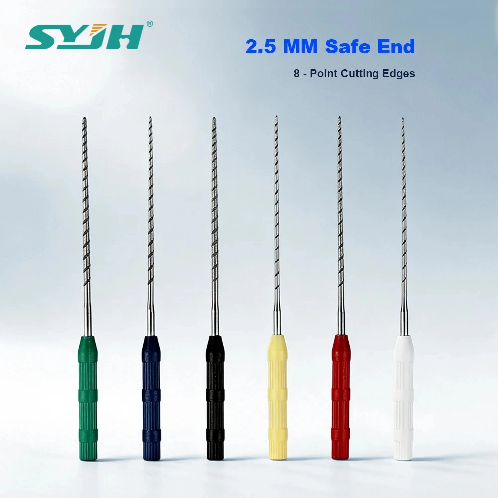 6Pcs/Box Dental Tools Root Cannal Ultrasonic Files 19-22mm Stainless Steel Endodontic Instruments Dentist Dentistry Odontologia
