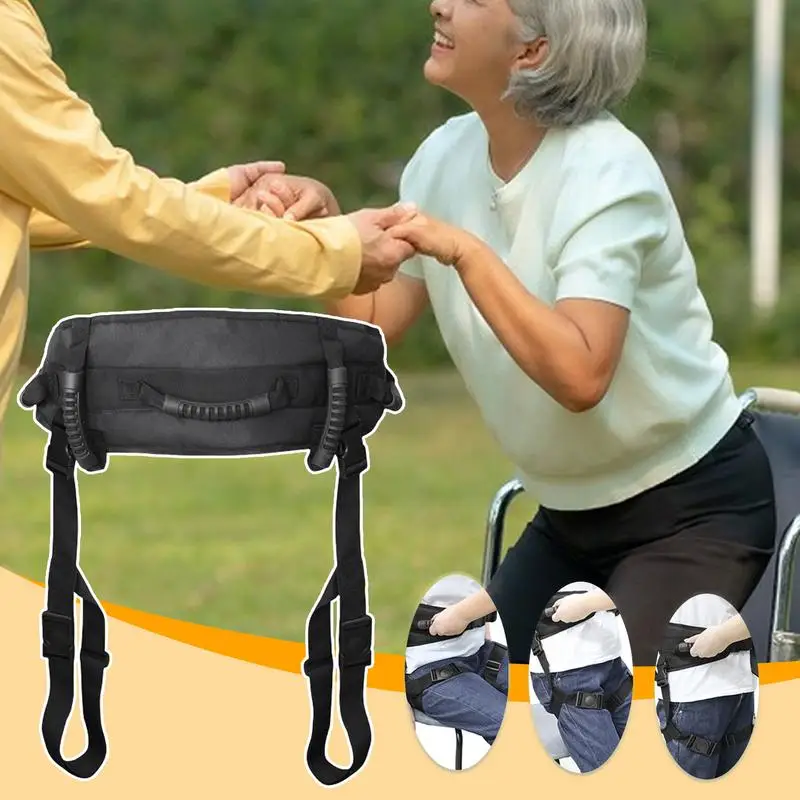 Transfer Belt For Seniors Quick Release Oxford Gait Belts Walking Transfer Belt Adjustable Comfortable Lift Belt With 5 Handles