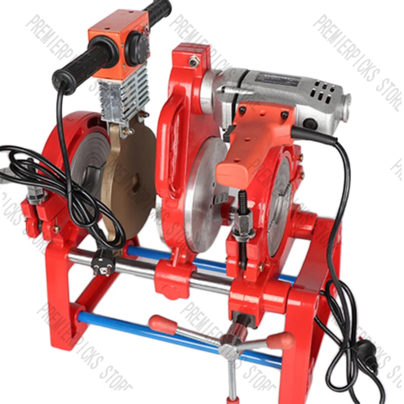 1.8KW/2.1KW/3KW PE Pipe Manual Butt Welding Machine 63-160/250 Hot Melt Hand Double Column