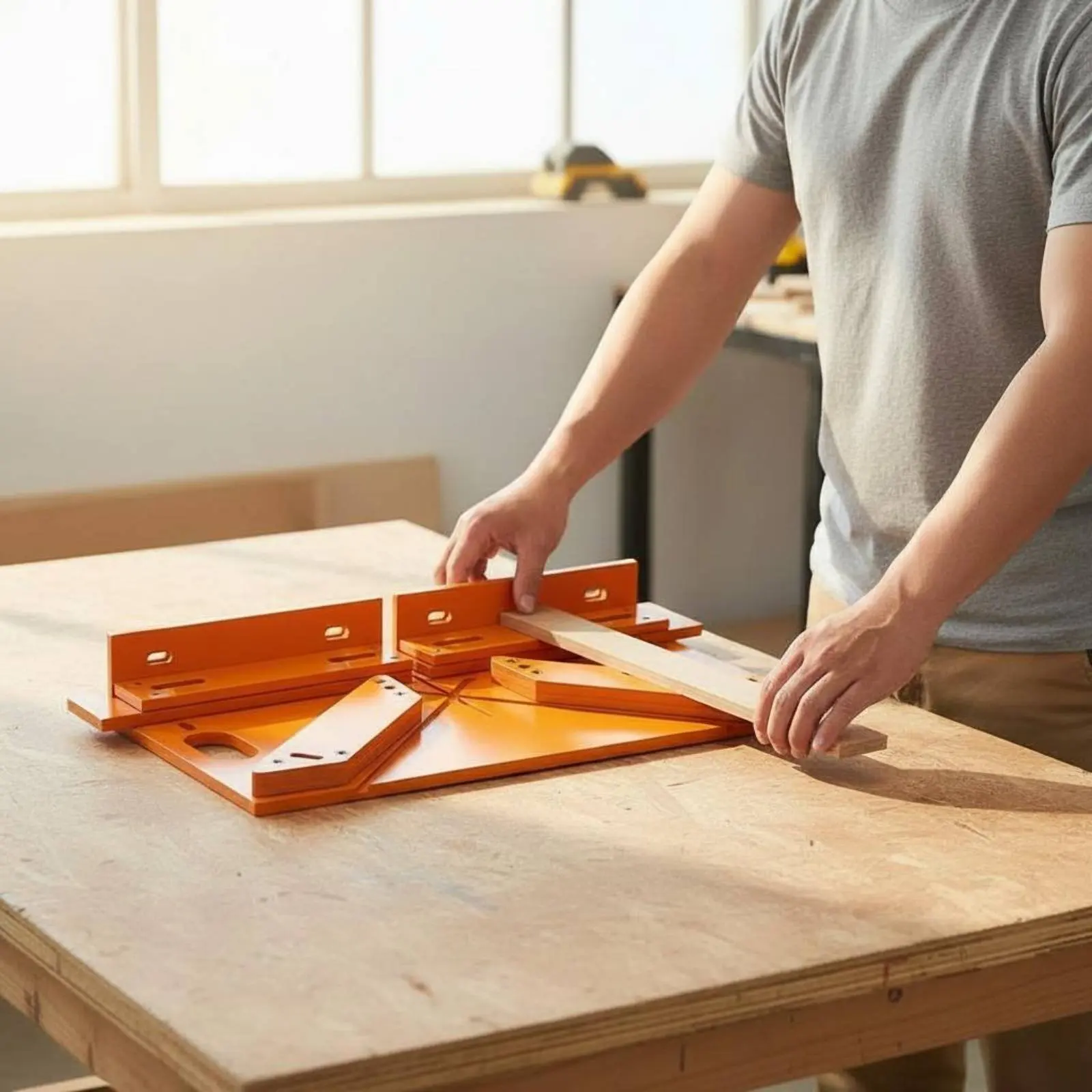 

45 Degree Trim Cutting Jig Long-Lasting Door Trim Cutting Guide Miter Aid No Table Saw Needed Home Improvement Tool