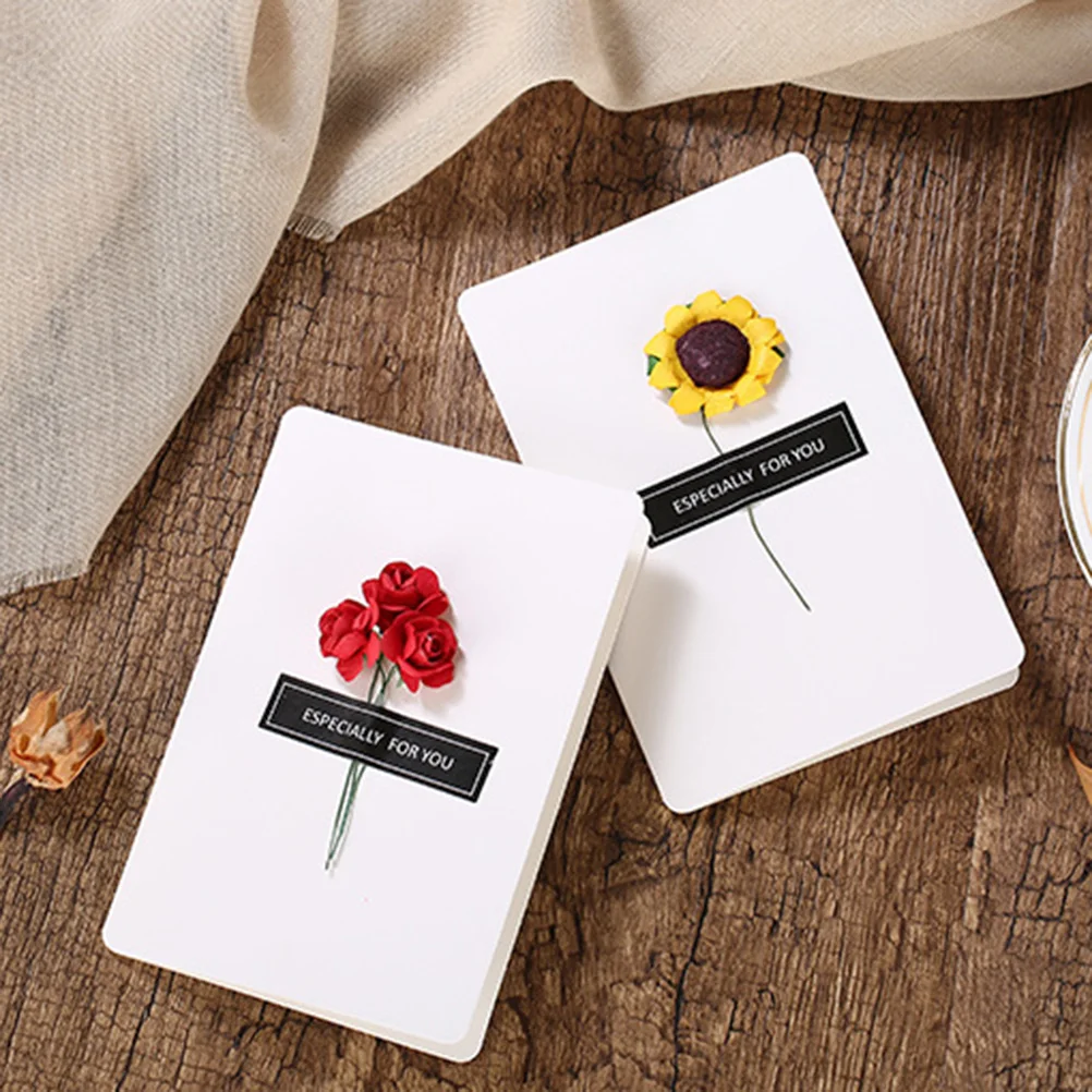 

Dried Flower Greeting Card Red Roses Decorated Birthday Party Invitation H made Creative Greeting Cards Invitations