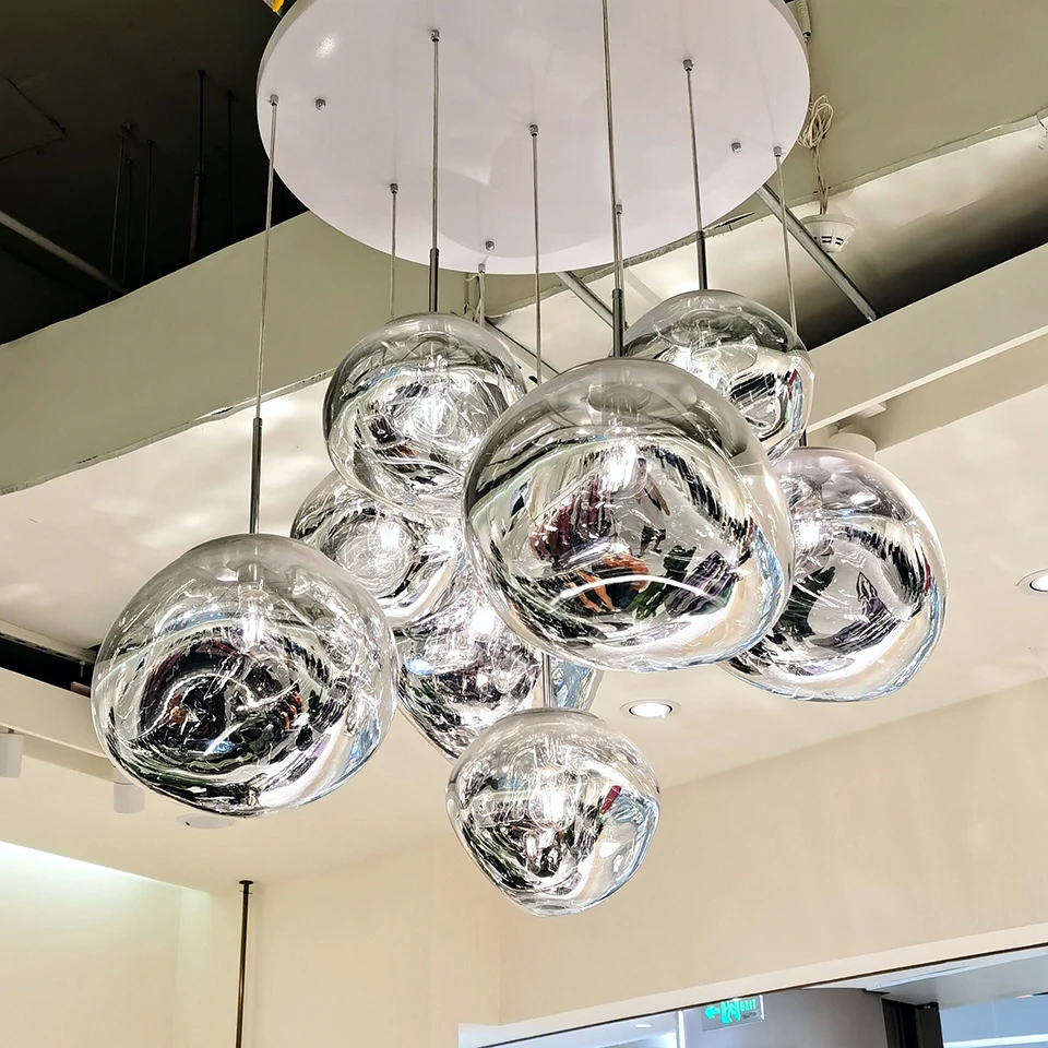 Modern Glass Lava Pendant Lights para sala de estar, Nordic Loft LED Pendant, Lâmpada de teto, Luminária, Decoração de casa