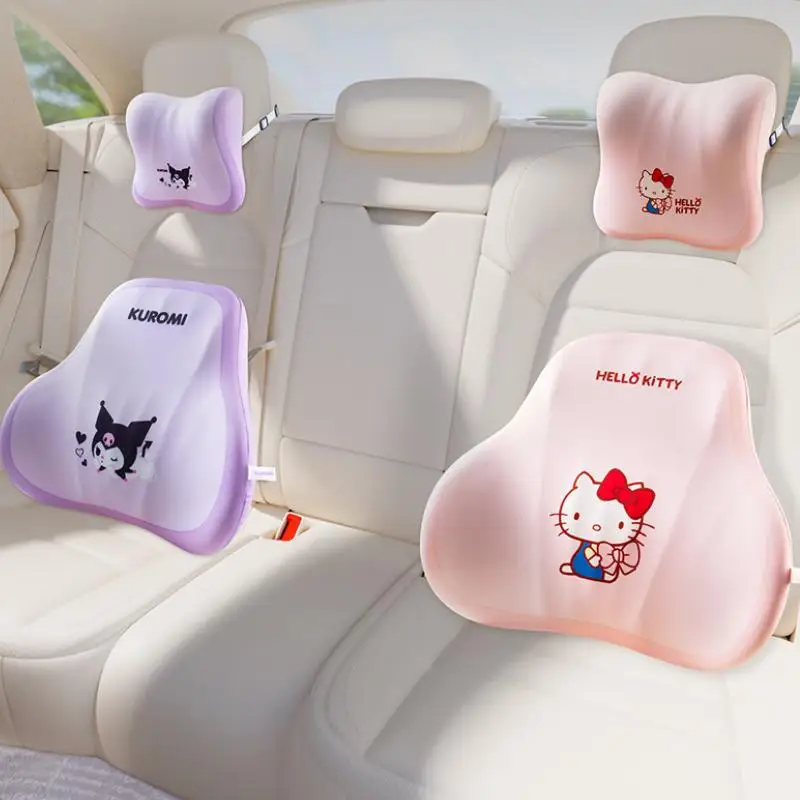 

Car Headrest Hello KittyS Sanrios Interior Backrest Kuromi Interior Pillow Comfortable Backrest Driver Suitable for All Seasons