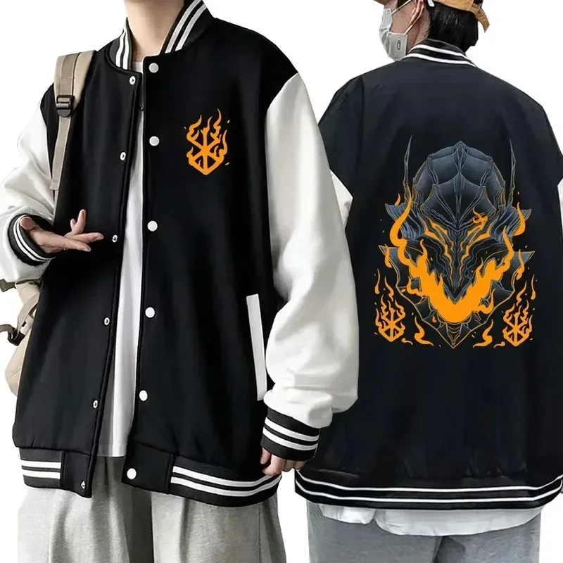 2024 anime berserk guts scorch baseball uniform men women Harajuku manga swordsman gatsu jacket sweatshirt male coat jacket