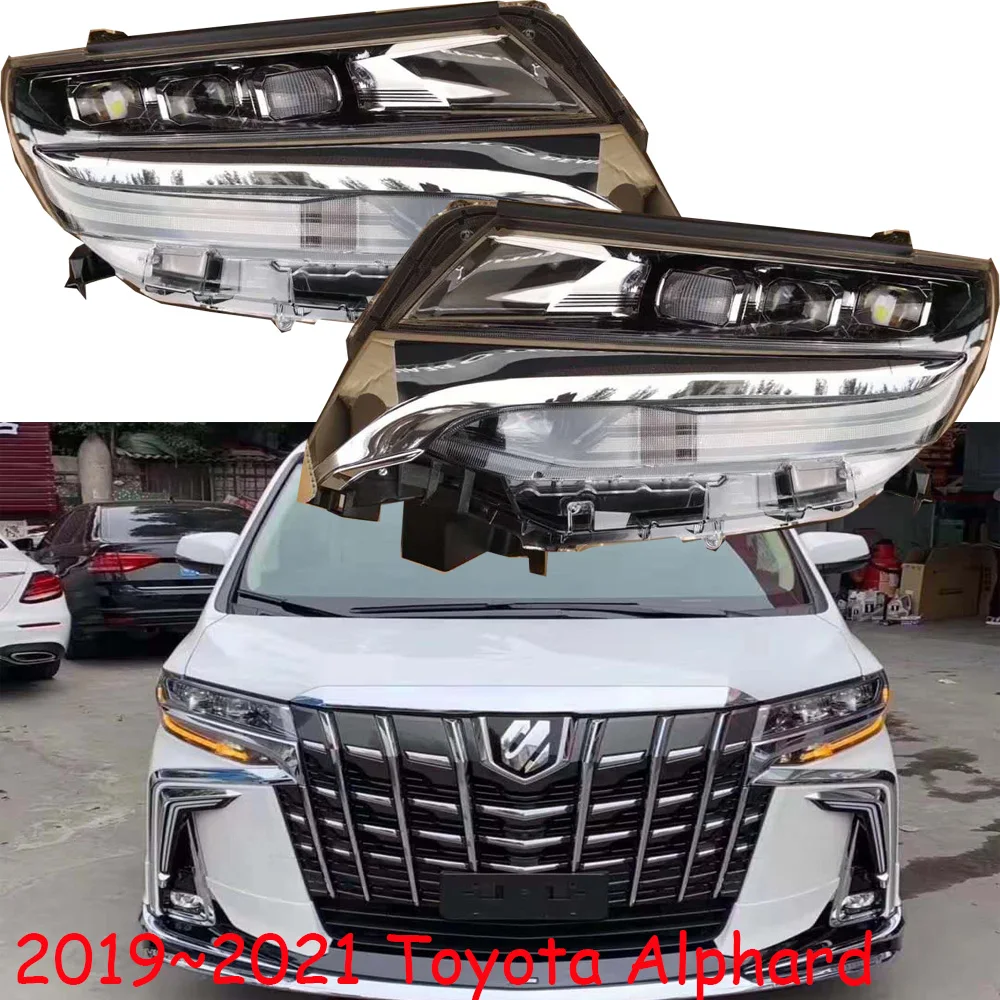 Pop 1pcs car bumper headlight Alphard daytime light 2019 2020 2021y DRL car accessories LED headlamp Alphard fog light