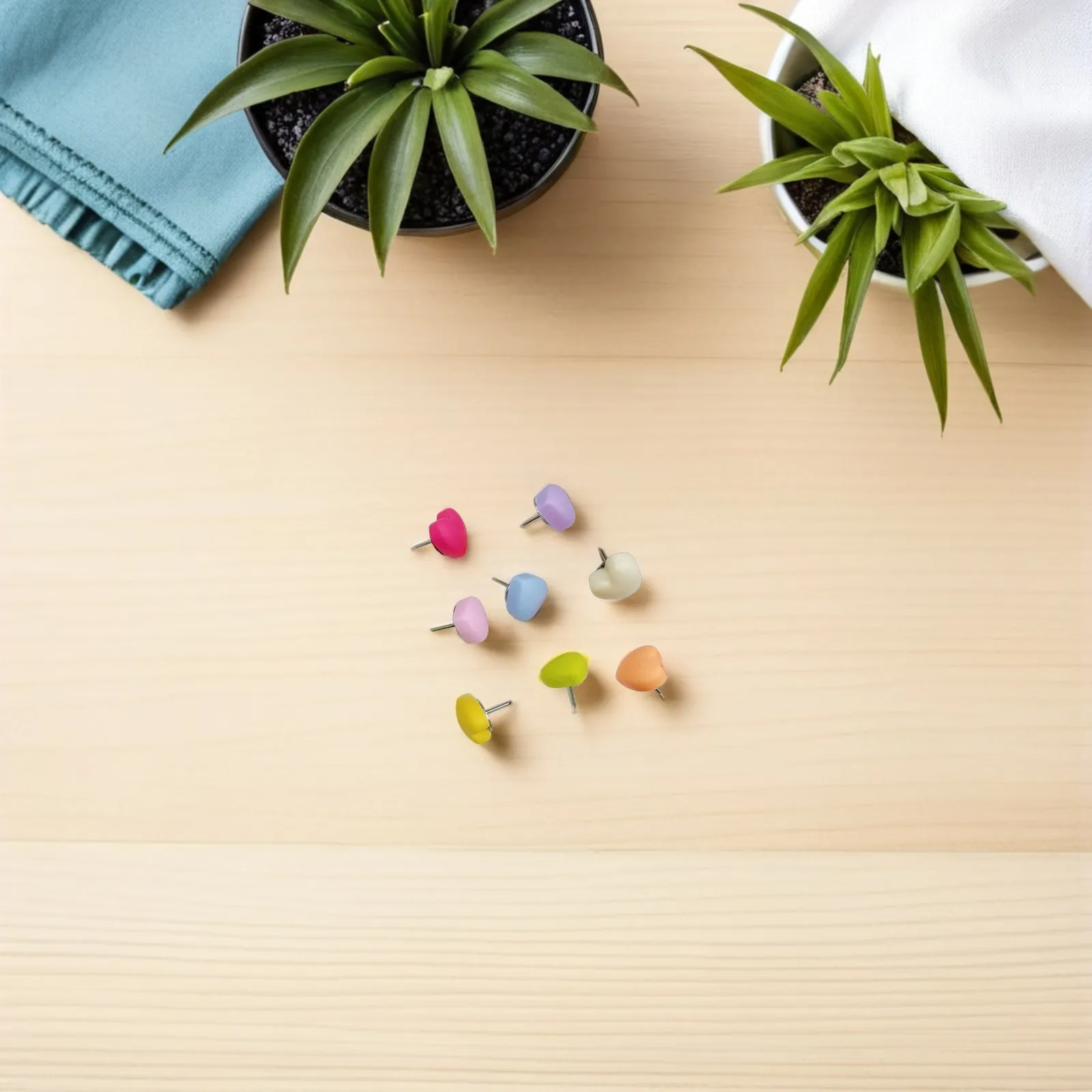 20 Pcs Macaron Color Thumbtack Colorful Heart Buttons Cute Push Pins for Corkboard