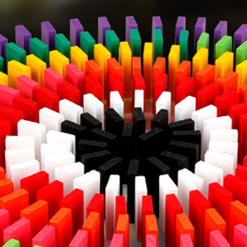 어린이 색상 분류 레인보우 우드 도미노 빌딩 블록 키트, 조기 게임 어린이 교육 완구, 300 개