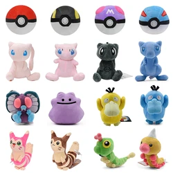 Kawaii Pokemon Anime Push Toys Poke Ball Master Great Ultra Ball Shiny Mew Psyduck Furret Peluche Stuffed Dolls Halloween Gifts