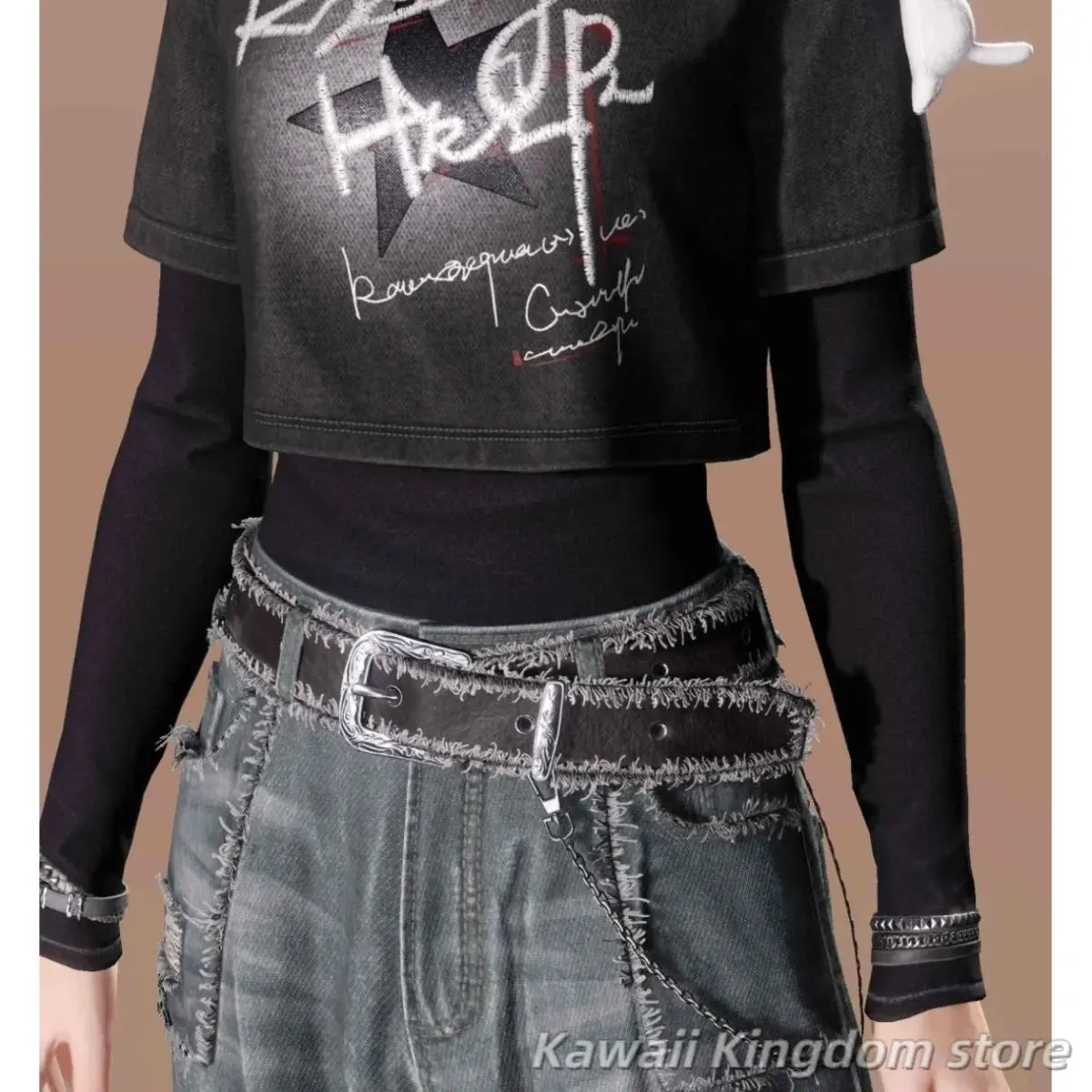 Miłość i Głębokie Kosmosy Miss Hunter Anime Gra Cosplay Unisex Długi Rękaw Bluzy Męskie Damskie Komplet