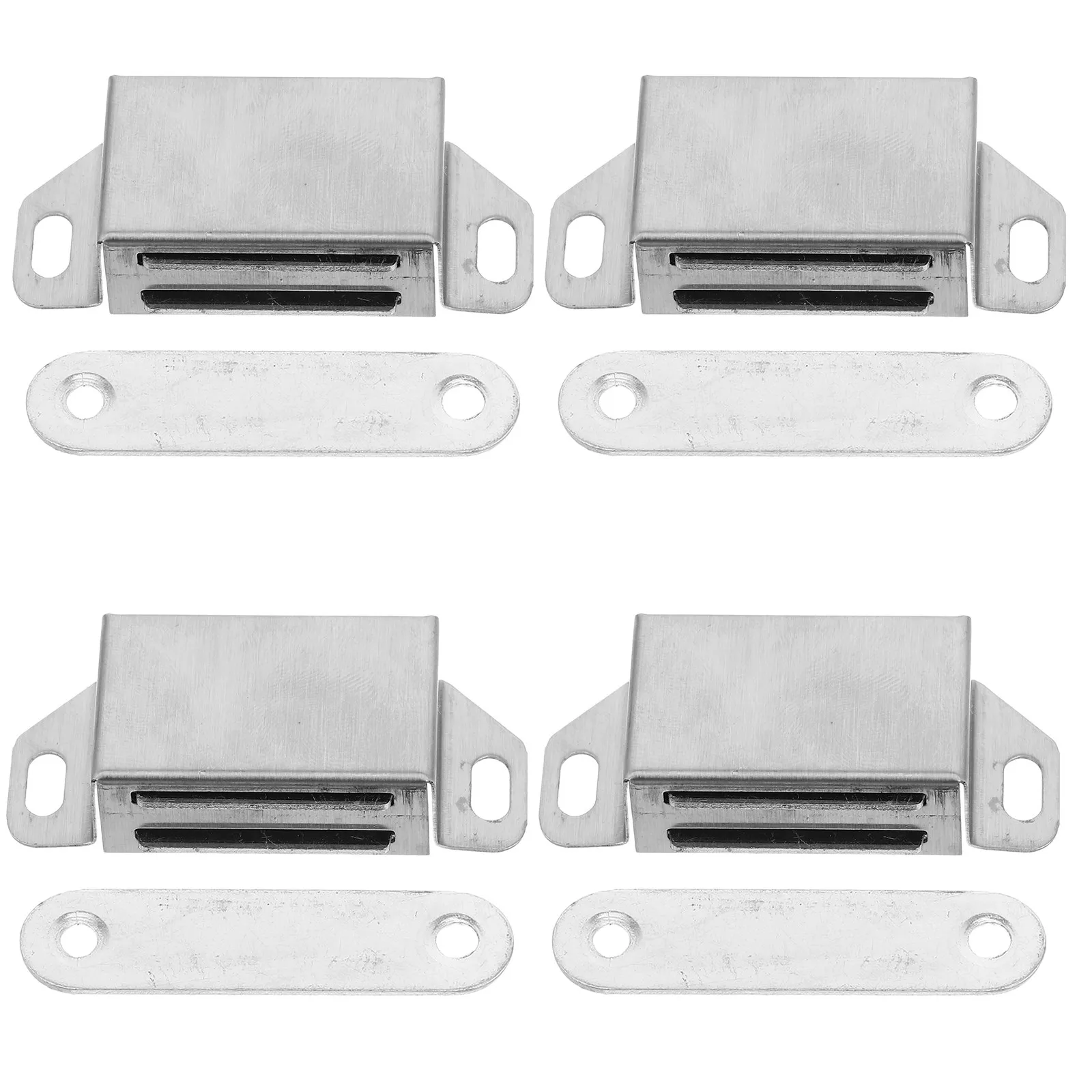 4pcs Magnetic Cabinet Catches for Wardrobe Doors – Stainless Steel Door Stoppers, Durable Closet Closures