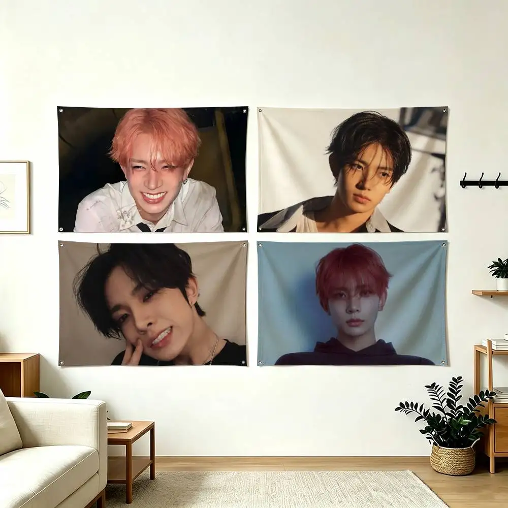 L-Lee Heeseung K Pop Musician Flag Suitable For Party Club Outdoor Interior Wall Decoration Banner Fans Gift