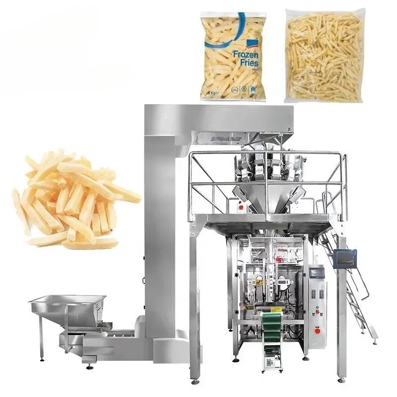Vertical Vffs Solid Small Bag Filling Food Coconut Wafers Biltong Cracker Chickpeas Silage Gummy Candy Packaging Machine view 3