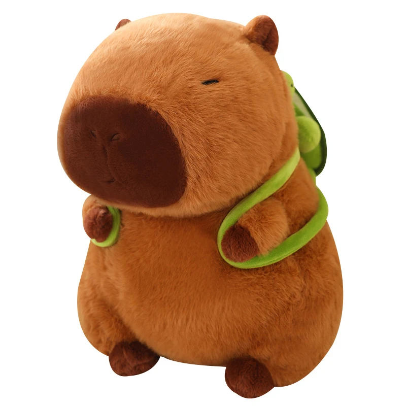 Cute Capybara Plush Toy Stuffed Animals Capybara With Bee Turtle Oysters Backpack Soft Doll Kids Toys Birthday Christmas Gift