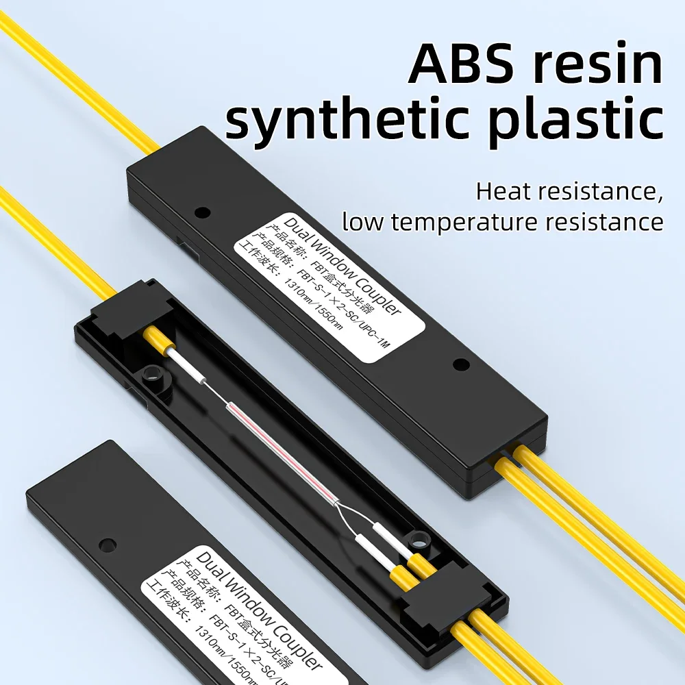 ZoeRax 1×2 FTTH 광섬유 분배기 SC A/UPC FC UPC 단일 모드 광 분배기 1 포인트 2 FBT 커플러 컴퓨터 케이블 슬리브