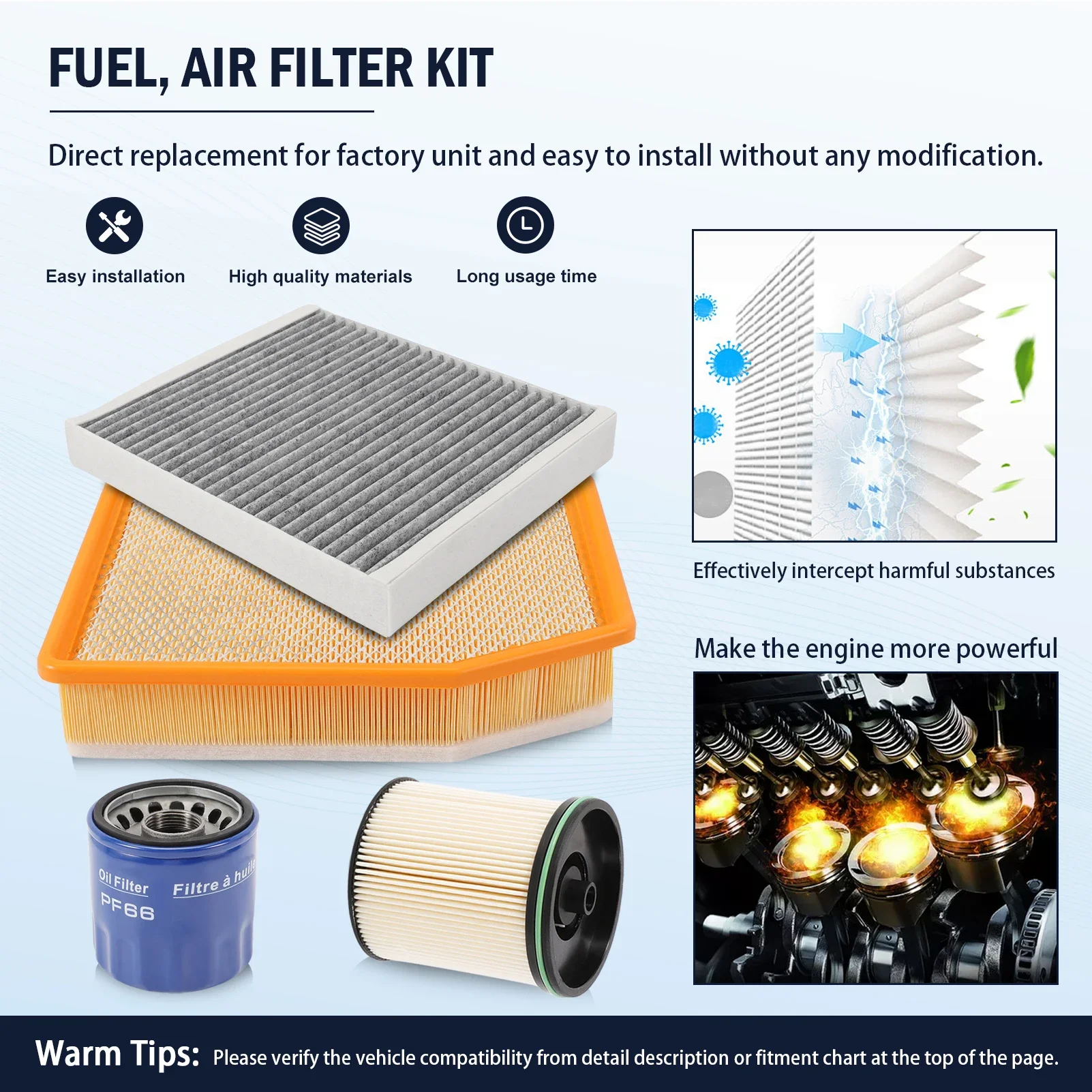 

Комплект воздушного фильтра двигателя 13508023 ДЛЯ GMC Sierra/Chevy Silverado 1500, 2021-2023 GMC Yukon XL Chevy Suburban/Tahoe 84121219 2020-2023 гг.