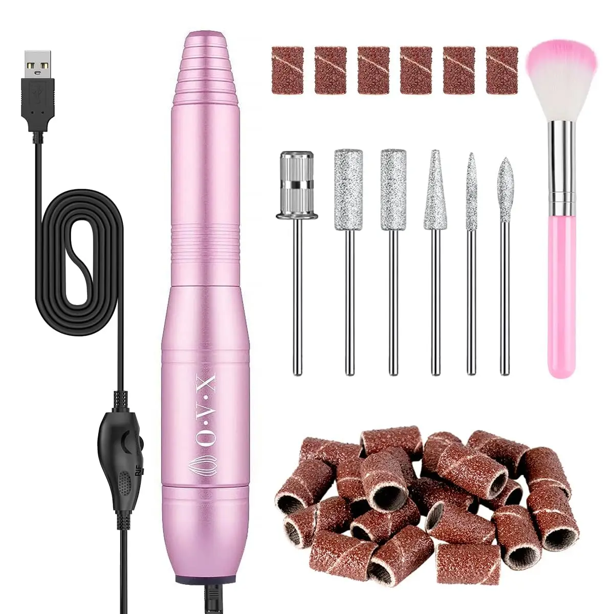

Portable Electric Nail Drill Machine, Professional 20000 RPM USB Manicure Pedicure Drills for Acrylic Nails Gel Polishing Shape