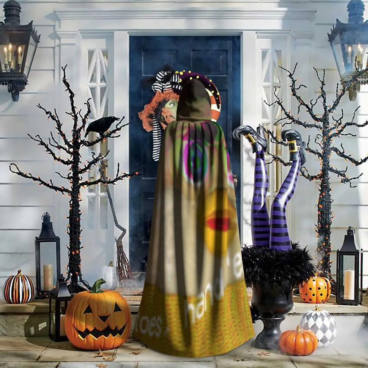 

Длинный плащ-накидка Furby Give Him Your Toes с капюшоном, костюм ведьмы, средневековый костюм, косплей, накидка для Хэллоуина, для взрослых, унисекс