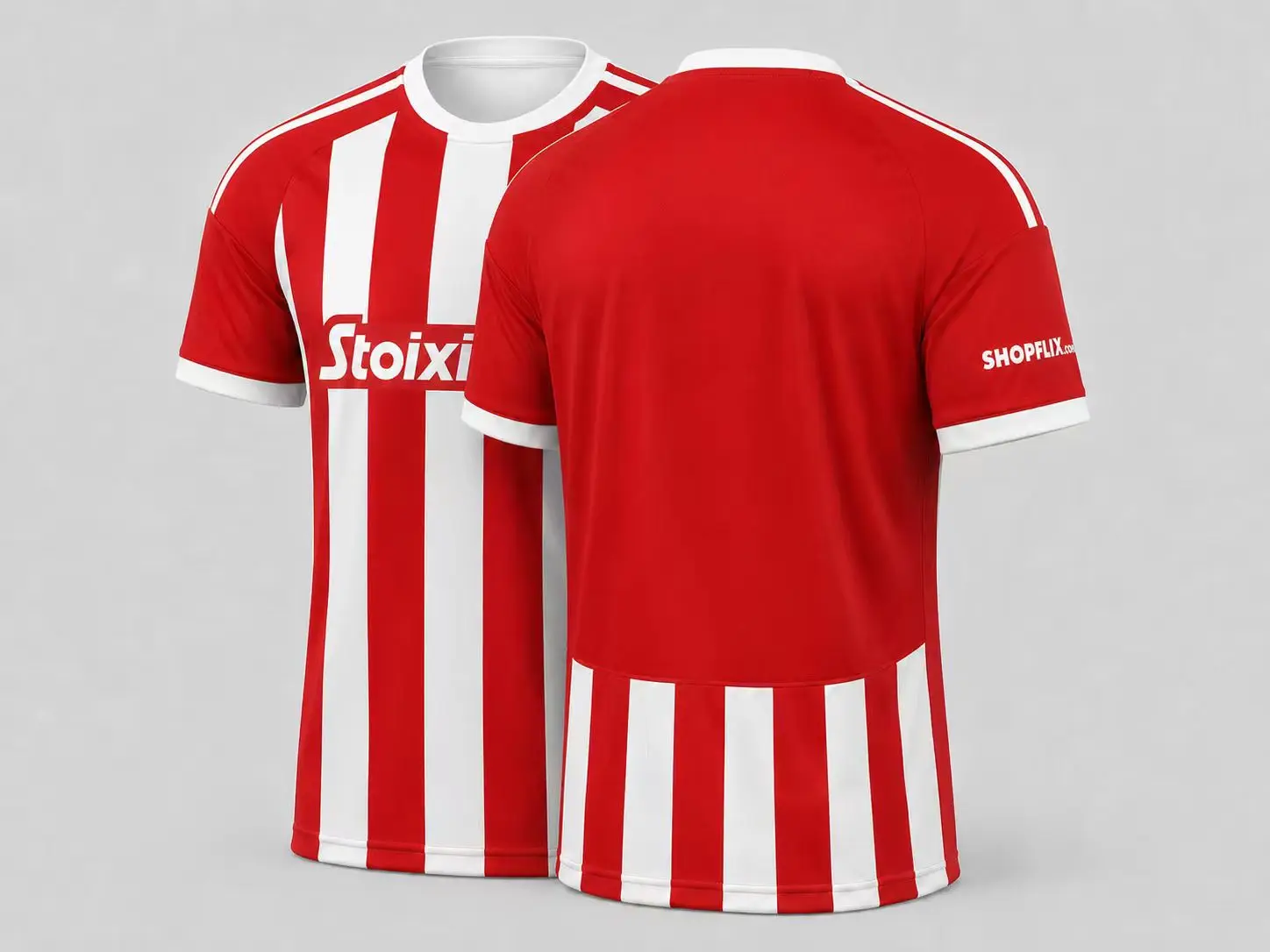 2025_2026 Neues Herren-Kurzarm-T-Shirt, Sport-Fußballtrikot, Trikot, schnelltrocknend und atmungsaktiv, Griechischer Olympiacos Piräus – Detail 2