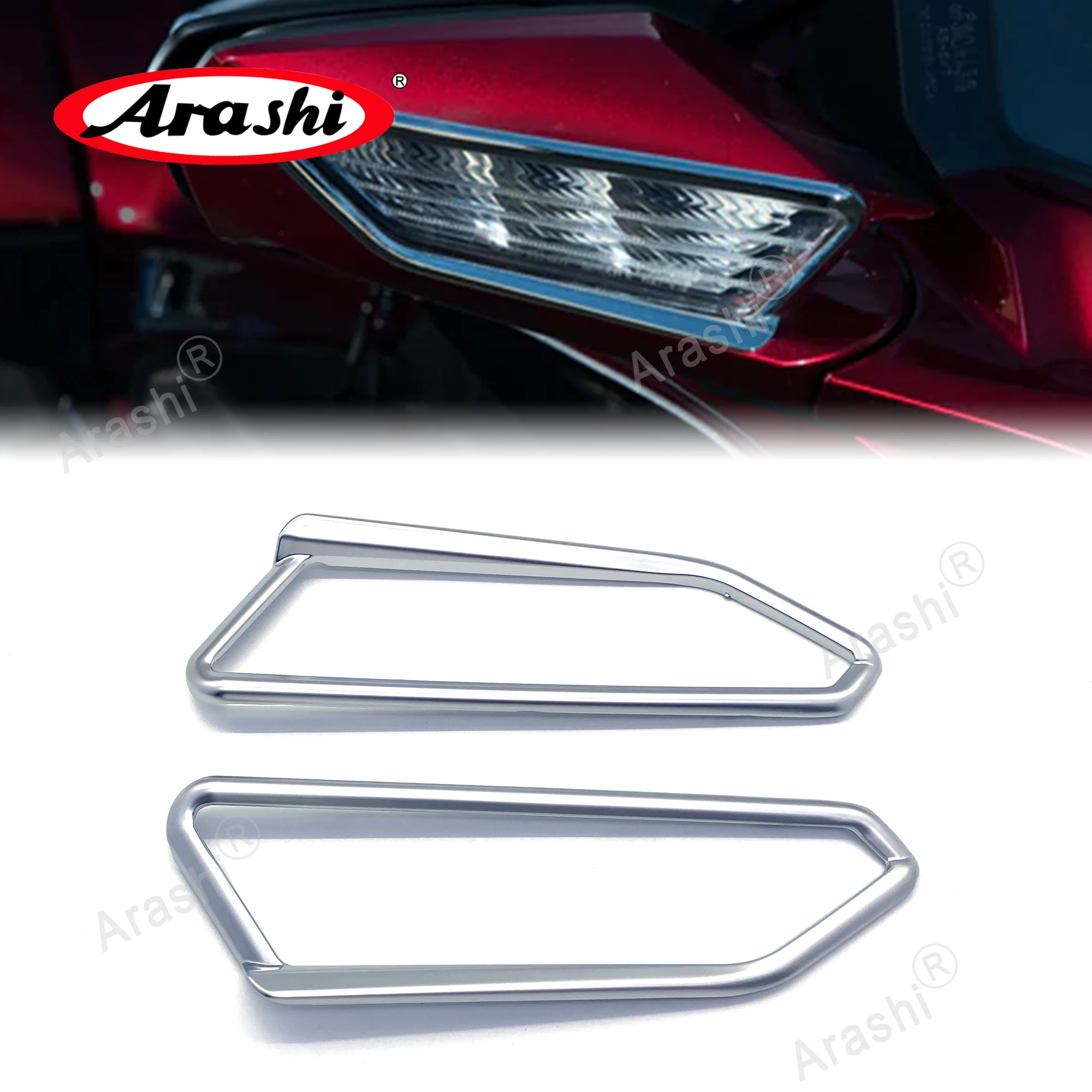 ARASHI Chrome Mirror Surround Frame Trim For HONDA Goldwing 2018 2019 2020 2021 2022 2023 GL1800 GL 1800 Gold Wing Decorative